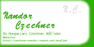 nandor czechner business card